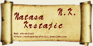 Nataša Krstajić vizit kartica